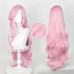Long Pink Wavy Heat Resistant Synthetic Hair Halloween Party Fluttershee costumes 100cm Anime Pony Fluttershy Cosplay Wig