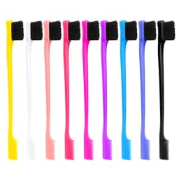 Hair Anti-Static Edge Brush Comb 2-in-1 Double-Sided Edge Control Brush Hair Styling Tool With Comb, Special for Real Hair Wigs