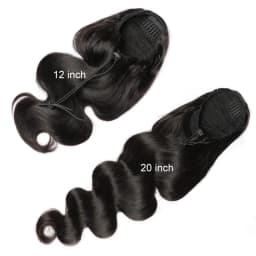 Body Wave Drawstring Ponytail Natural Black Brazilian 100% Real Human Hair Ponytail Clip In Hair Ponytail Extensions For Women