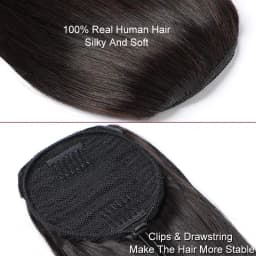 Body Wave Drawstring Ponytail Natural Black Brazilian 100% Real Human Hair Ponytail Clip In Hair Ponytail Extensions For Women