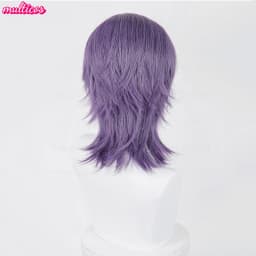 Love And Deepspace Rafayel Cosplay Wig Shor Mixed Purple Heat Resistant Synthetic Hair Halloween Party Anime Wigs + Wig Cap