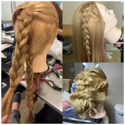 24 Inch Mannequin Head, Make up Cosmetology Manikin Practice Doll Head with Hair, Braiding Hairdressing Head