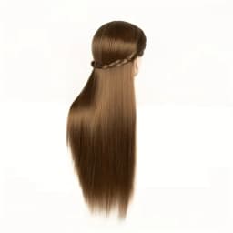 24 Inch Mannequin Head, Make up Cosmetology Manikin Practice Doll Head with Hair, Braiding Hairdressing Head