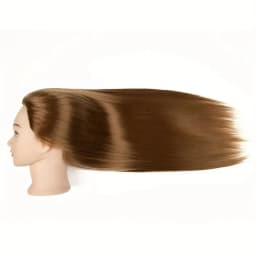 24 Inch Mannequin Head, Make up Cosmetology Manikin Practice Doll Head with Hair, Braiding Hairdressing Head