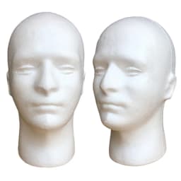 Lightweight Male Foam Mannequin Head Wig Display Stand for DIY Painting Hat Scarf Salon Wig Holder Rack