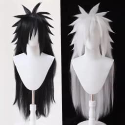 Uchiha Madara Cosplay Wigs Long Heat Resistant Synthetic Hair Game Anime Wigs