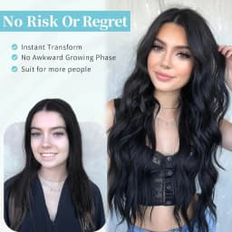Black Long Wavy Synthetic Wig, Halloween Wig, Cosplay Wig, Role-Playing Wig, Daily Party Wig, High-Temperature Hair Accessory