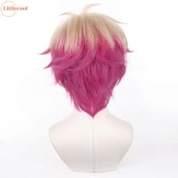 High Quality Alexis Ness Cosplay Wig BLUE LOCK The Magician Cosplay Magenta Heat Resistant Synthetic Hair Anime Wigs + Wig Cap