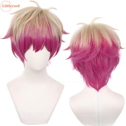 High Quality Alexis Ness Cosplay Wig BLUE LOCK The Magician Cosplay Magenta Heat Resistant Synthetic Hair Anime Wigs + Wig Cap