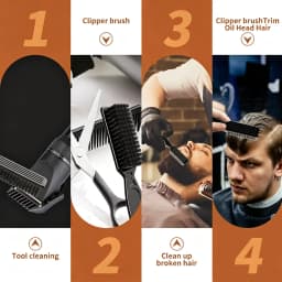 Barber Cleaning Brushes,Plastic Handle Nylon Bristles, Multifunctional Cleaning Supplies for Hair Salon, Haircuts,Home and Trave