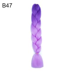 Synthetic Ombre Braiding Hair 24Inch 1Pack Pre Stretched Box Jumbo Colorful Crochet Extensions for Women