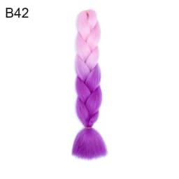 Synthetic Ombre Braiding Hair 24Inch 1Pack Pre Stretched Box Jumbo Colorful Crochet Extensions for Women