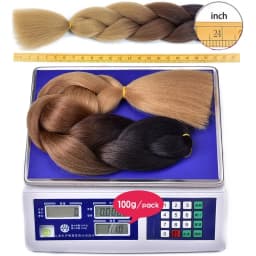 Synthetic Ombre Braiding Hair 24Inch 1Pack Pre Stretched Box Jumbo Colorful Crochet Extensions for Women