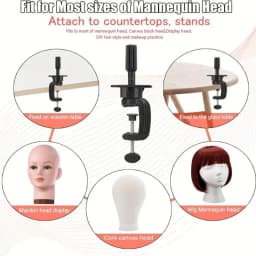 2025 Wig Head Stand Clamp Professional Cosmetology Wig Holder Clamp For Mannequin Manikin Training