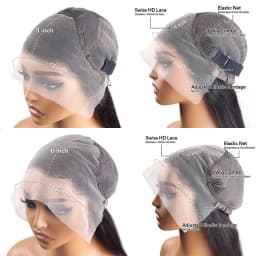 200 Density Bone Straight 5×5 13x6 Hd Lace Frontal Wig Glueless Wear and Go 13x4 Brazilian Human Hair Natural Black