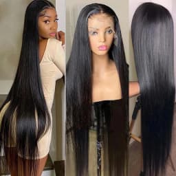 200 Density Bone Straight 5×5 13x6 Hd Lace Frontal Wig Glueless Wear and Go 13x4 Brazilian Human Hair Natural Black