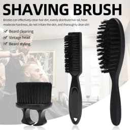 Hairdressing Brush Set Hairdressing Cleaning Brush Neck Dust Removal Brush Professional Styling Tool,Special for Real Hair Wigs