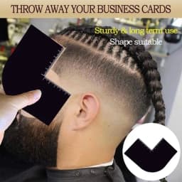 Reusable Barber Card Color Enhancement Easy Clean with Measurement Beard Line up Tool Black Hairline Maker for Styling