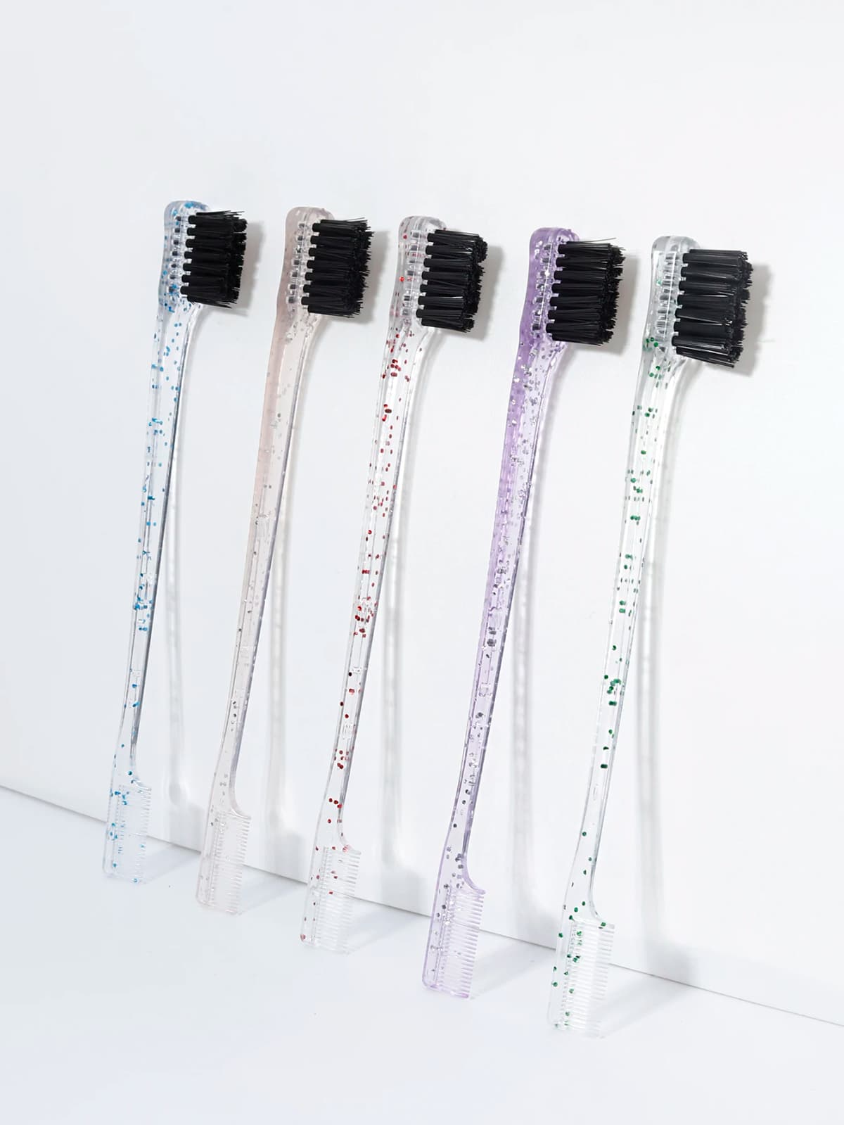 Double-Sided Edge Control Brush, Beauty Natural Styling Hair Edge Brush Eyebrow Brush, Special for Real Hair