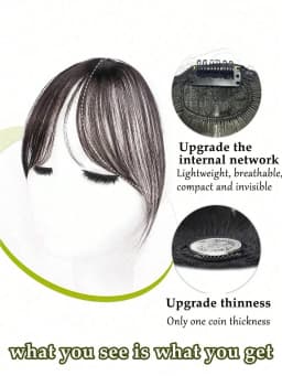 Eight Character French Bangs Wig Piece Female Synthetic BB Clip Fluffy Top Reissue Eight Character Bangs Thin Invisible Hairpins