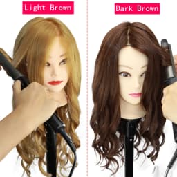 Colourful Doll Head with 60% Mixed 60cm Human Hair for Hairdressers Mannequin Head Hairstyles Hairdressing Styling Training Head