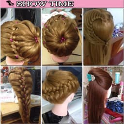 Colourful Doll Head with 60% Mixed 60cm Human Hair for Hairdressers Mannequin Head Hairstyles Hairdressing Styling Training Head
