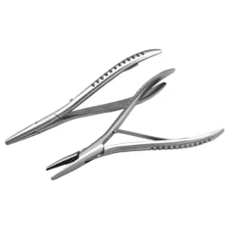 3 Type 7 Inch Silver Stainless Steel Clamp Hair Extension Plier with Two Holes Keratin Hair Extensions Removal Tools