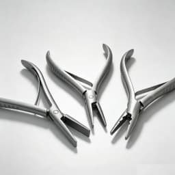 3 Type 7 Inch Silver Stainless Steel Clamp Hair Extension Plier with Two Holes Keratin Hair Extensions Removal Tools