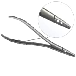 3 Type 7 Inch Silver Stainless Steel Clamp Hair Extension Plier with Two Holes Keratin Hair Extensions Removal Tools