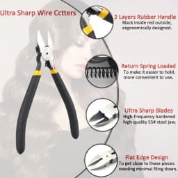 Hair Extension Pliers Keratin Bonding Cutter Pliers with Straight Stainless Steel Hand Pruner Pruning Shear Blades