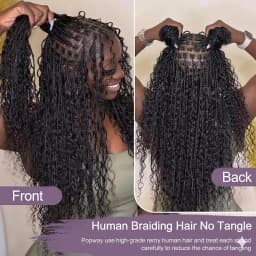 Human Hair Bulk Boho Braids Burmese Curly Bundles Human Hair Bulks For Bohemian Knotless Braiding Virgin Crochet Hair Extensions