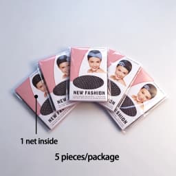 5 PiecesPackage High Quality Stretchable Elastic Hair Nets Open Ends Mesh Net Wig Caps for Hair Styling