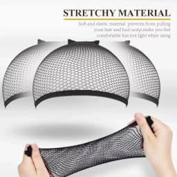 5 PiecesPackage High Quality Stretchable Elastic Hair Nets Open Ends Mesh Net Wig Caps for Hair Styling