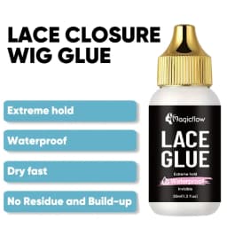 38ml/1.03fl.oz Waterproof Lace Wig Glue - Extremely Hold, Invisible, Quick Dry & Easy Removal - No Odor Hair Adhesive for Wigs
