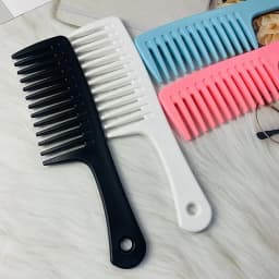 Hairdressing Comb Heat-Resistant Women Wet Hook Curly Hair Brush Professional Salon Styling Comb Tool, Special for Real Hair Wig