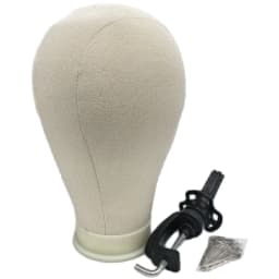 Canvas Block Head Training Mannequin Wig Head Display Styling Mannequin Manikin Head Wig Stand Wig Head Stand
