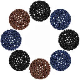 1/3pcs Black Ballet Bun Covers - Invisible, Elastic Knit Hair Nets for Dancers, Skaters & Hairdressing