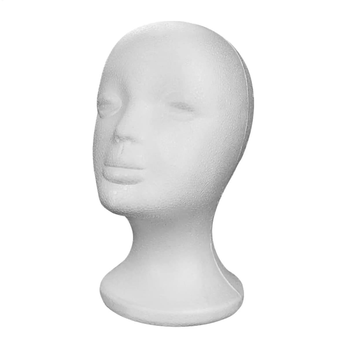 Female Styrofoam Mannequin Manikin Head Model Foam Wig Hair Lightweight Manikin Head Wig Display Stand for Scarves Jewelry Hats