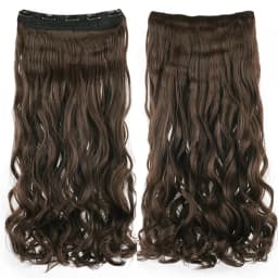 Soowee 24'' 28'' Synthetic Hair Charms Clip In Hair Extensions Dirty Blonde Fake Brown Curly Hair Pieces for Women