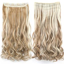 Soowee 24'' 28'' Synthetic Hair Charms Clip In Hair Extensions Dirty Blonde Fake Brown Curly Hair Pieces for Women