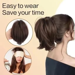 Synthetic Hair Piece Claw Clip in Hair Buns Hair Piece for Women Straight Short High Ponytail Extension Tousled Updo For Girls