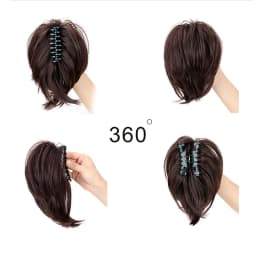Synthetic Hair Piece Claw Clip in Hair Buns Hair Piece for Women Straight Short High Ponytail Extension Tousled Updo For Girls