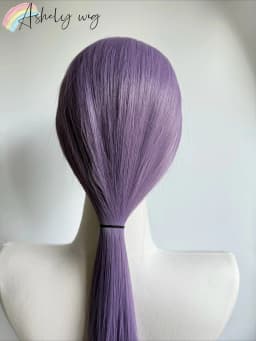 Ashely Light Purple Wig Special Grey-purple Lace Front Wigs 13*4 24inch Long Straight Synthetic Lace Wigs for Cosplay Party