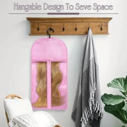 Storage Bags Hooks Transparent Dustproof Portable Design for Salon Home Use Holds Multiple Wigs Wall Mounted Tool Accessories