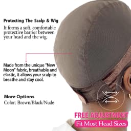Female Headband Wig Cap Hd Lace Wig Cap For Wig Making U Part Wig Caps With Adjustable Velvet Wig Grip To Wear Wig Nude Hair Net