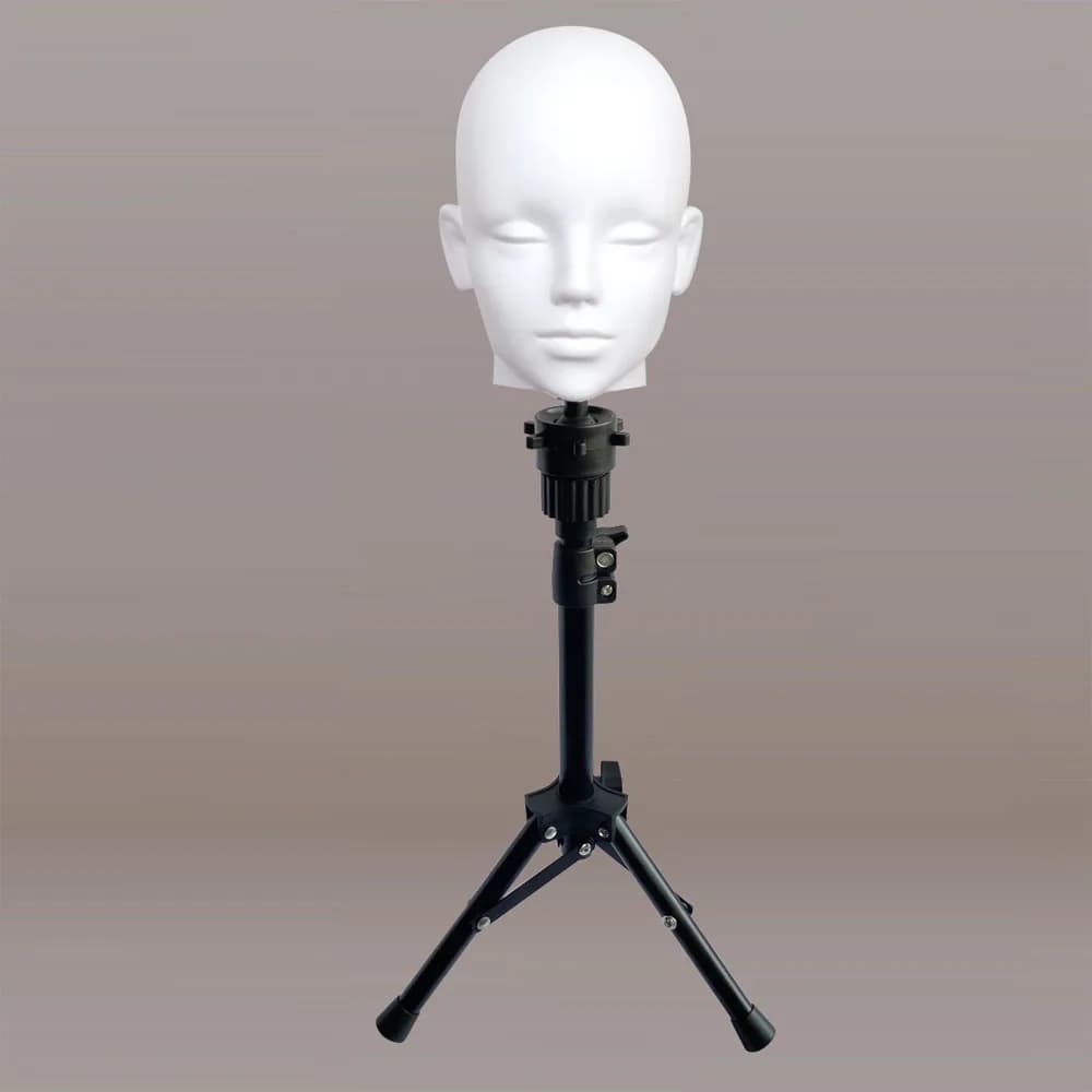 Wig Head Model Mannequin Dummy Wig Glasses Hat Display Stand Rack Hairpieces Stand Holder Head Model Wig Display with Stand