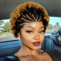 Afro Curly Wigs Colorful Human Hair Wigs with Braids 13×4 Lace Front Wig Remy Human Hair Wig for Women