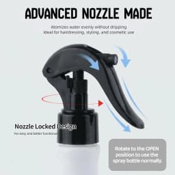 2PCS Set Professional Hairdressing Tools 30ml Barber Fine Mist Spray Bottle Neck Duster Cleaning Brush Salon Haircut Supplies