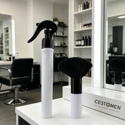 2PCS Set Professional Hairdressing Tools 30ml Barber Fine Mist Spray Bottle Neck Duster Cleaning Brush Salon Haircut Supplies
