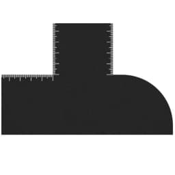 Reusable Color Enhancement Barber Card Easy to Clean with Measurement Indicators Beard Line Up Tool Black Hairline Maker